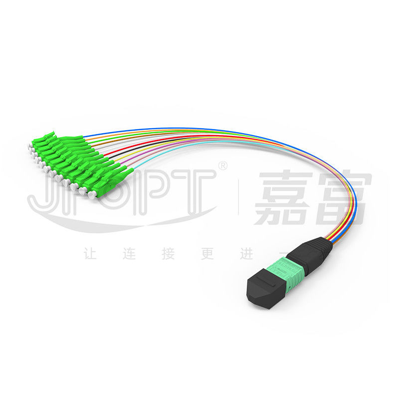 MTP-12 * LC Fiber Optik Jumper 12 Çekirdekli OS2 G657A1 G657A2 0.9mm Furcation Şubesi