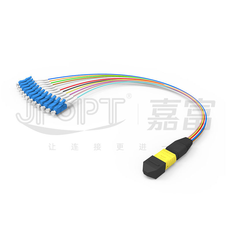 MTP-12 * LC Fiber Optik Jumper 12 Çekirdekli OS2 G657A1 G657A2 0.9mm Furcation Şubesi