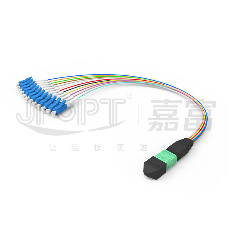MTP-12 * LC Fiber Optik Jumper 12 Çekirdekli OS2 G657A1 G657A2 0.9mm Furcation Şubesi
