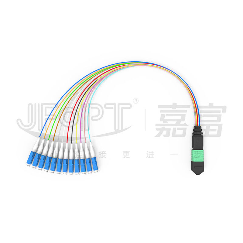 MTP-12 * LC Fiber Optik Jumper 12 Çekirdekli OS2 G657A1 G657A2 0.9mm Furcation Şubesi