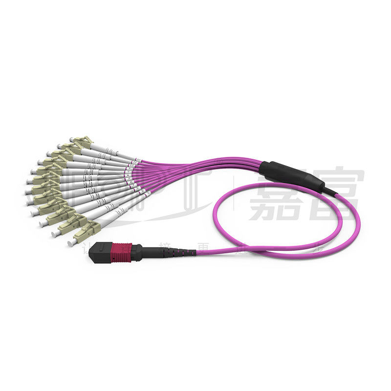 MPO - LC Koparma Yama Kablosu 2.0mm Çıkış LC DX Klipsli MM Standart Kayıplı Yüksük