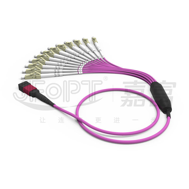 MPO - LC Koparma Yama Kablosu 2.0mm Çıkış LC DX Klipsli MM Standart Kayıplı Yüksük