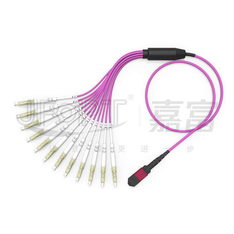MPO - LC Koparma Yama Kablosu 2.0mm Çıkış LC DX Klipsli MM Standart Kayıplı Yüksük