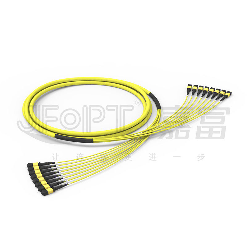 G657A1 Bükülmeye Duyarsız MPO Fiber Optik Kablo 96 Çekirdek 8 Ünite 12 Fiber Tek Modlu OS2 Düşük Kayıp
