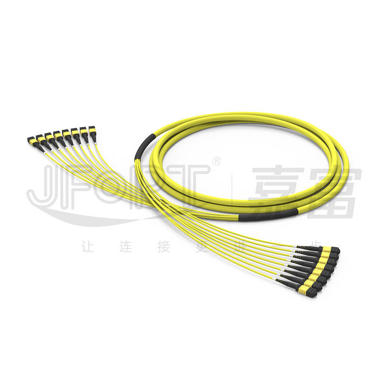 G657A1 Bükülmeye Duyarsız MPO Fiber Optik Kablo 96 Çekirdek 8 Ünite 12 Fiber Tek Modlu OS2 Düşük Kayıp