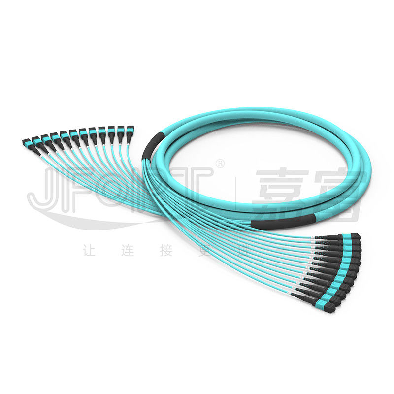 288 Çekirdek 12 Alt Ünite Çok Modlu OM3-300 Mpo Kablosu OFNR OFNP MPO PC Fiber Optik Trunk