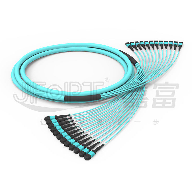 288 Çekirdek 12 Alt Ünite Çok Modlu OM3-300 Mpo Kablosu OFNR OFNP MPO PC Fiber Optik Trunk