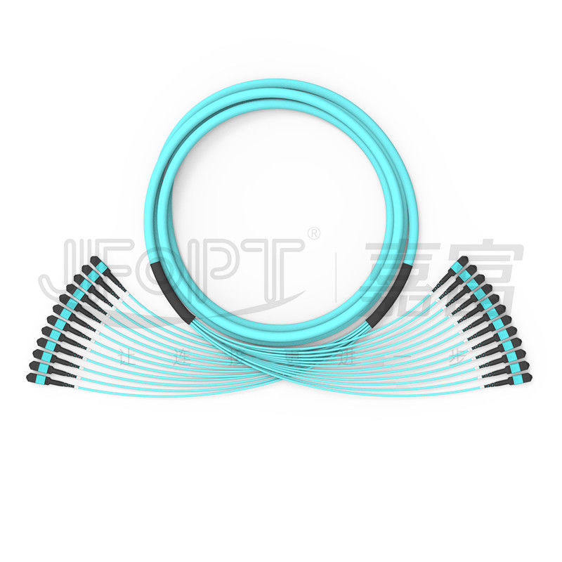 288 Çekirdek 12 Alt Ünite Çok Modlu OM3-300 Mpo Kablosu OFNR OFNP MPO PC Fiber Optik Trunk