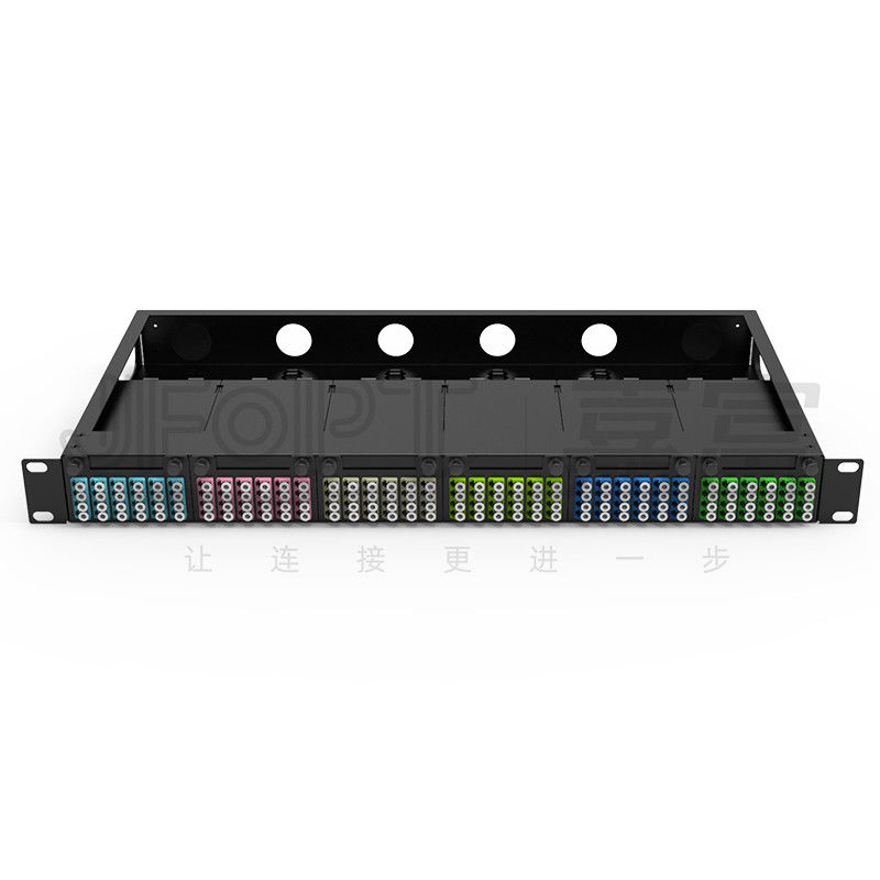 6PCS MPO-LC 24F MPO Kasetli Standart 1U Fiber Bağlantı Paneli 19 İnç 144 Çekirdek