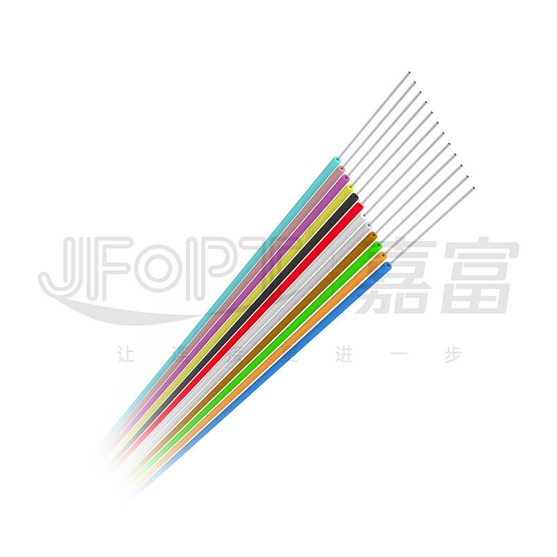 PVC LSZH Hytrel Kapalı Fiber Optik Kablo 0.9mm 0.6mm Sıkı Tamponlu Fiber Tek Modlu / Çok Modlu