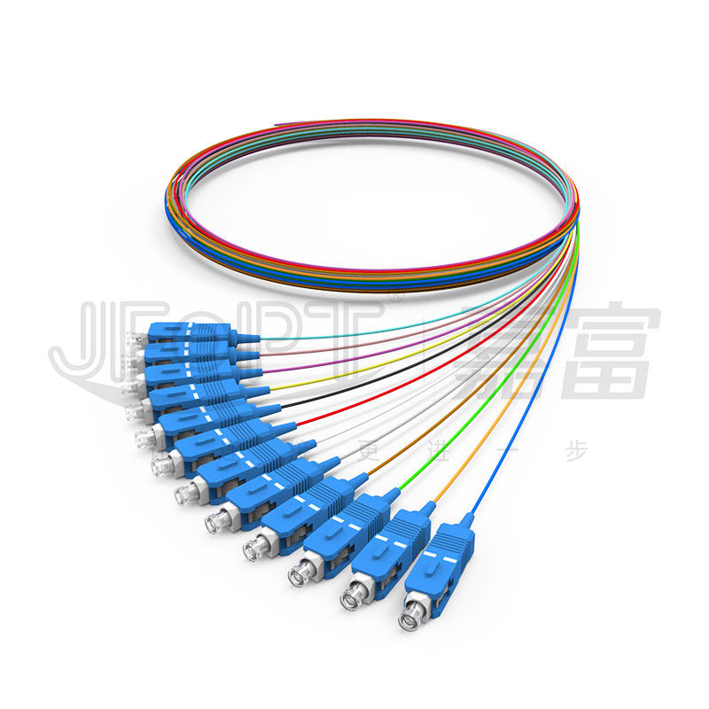 PVC LSZH Hytrel Kapalı Fiber Optik Kablo 0.9mm 0.6mm Sıkı Tamponlu Fiber Tek Modlu / Çok Modlu