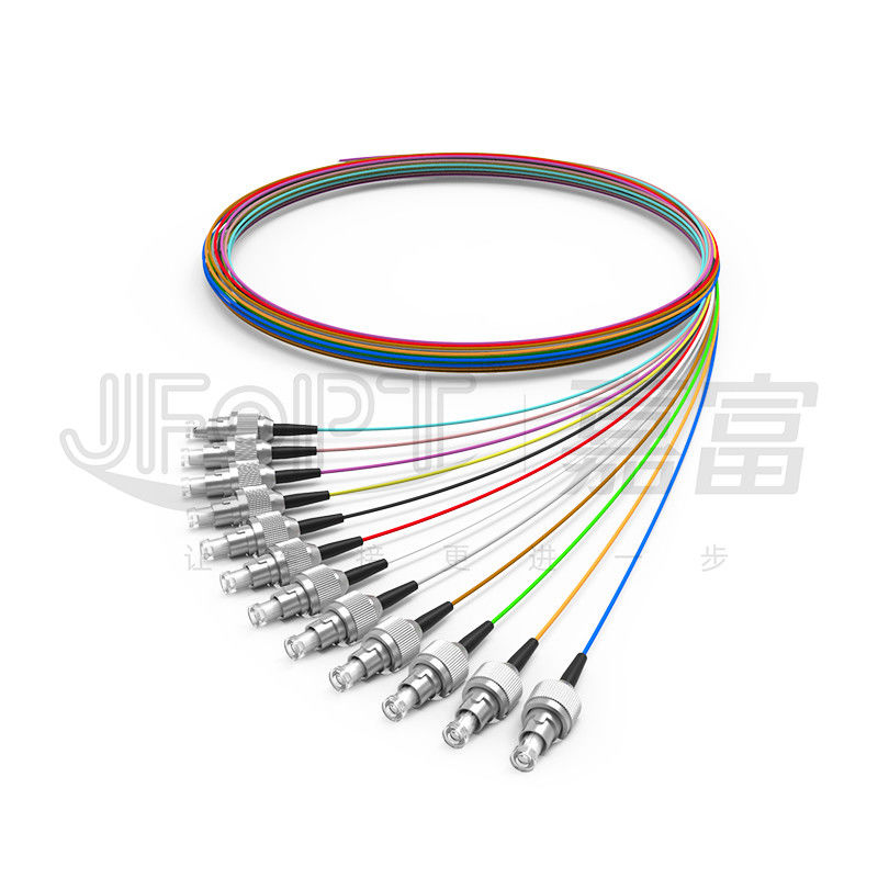 PVC LSZH Hytrel Kapalı Fiber Optik Kablo 0.9mm 0.6mm Sıkı Tamponlu Fiber Tek Modlu / Çok Modlu