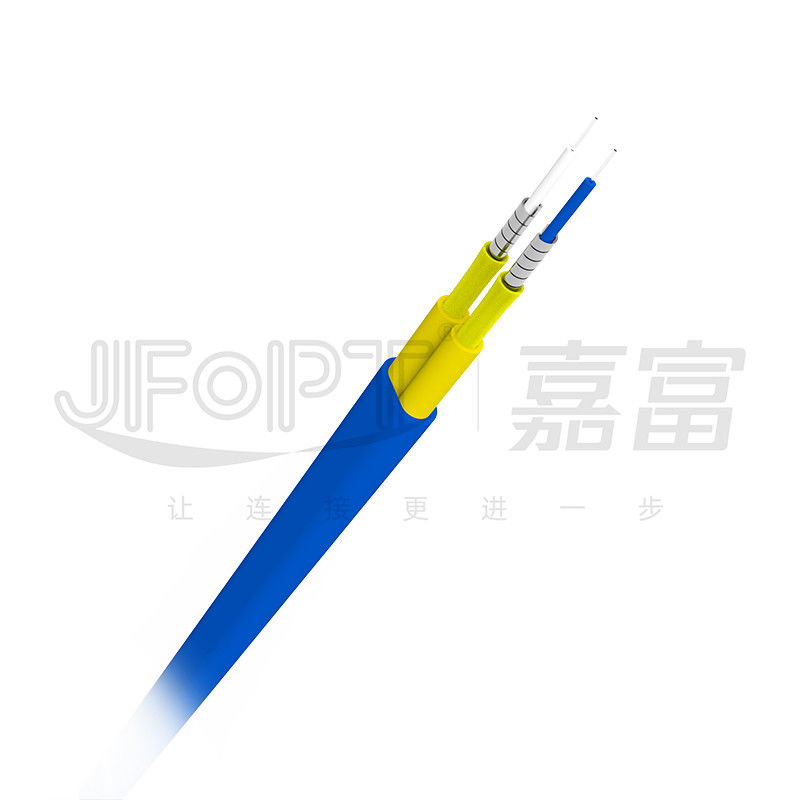 Spiral Tüplü Zırhlı Zırhlı Çift Çekirdekli Fiber Optik Kablo 3.0mm Alt Kablo
