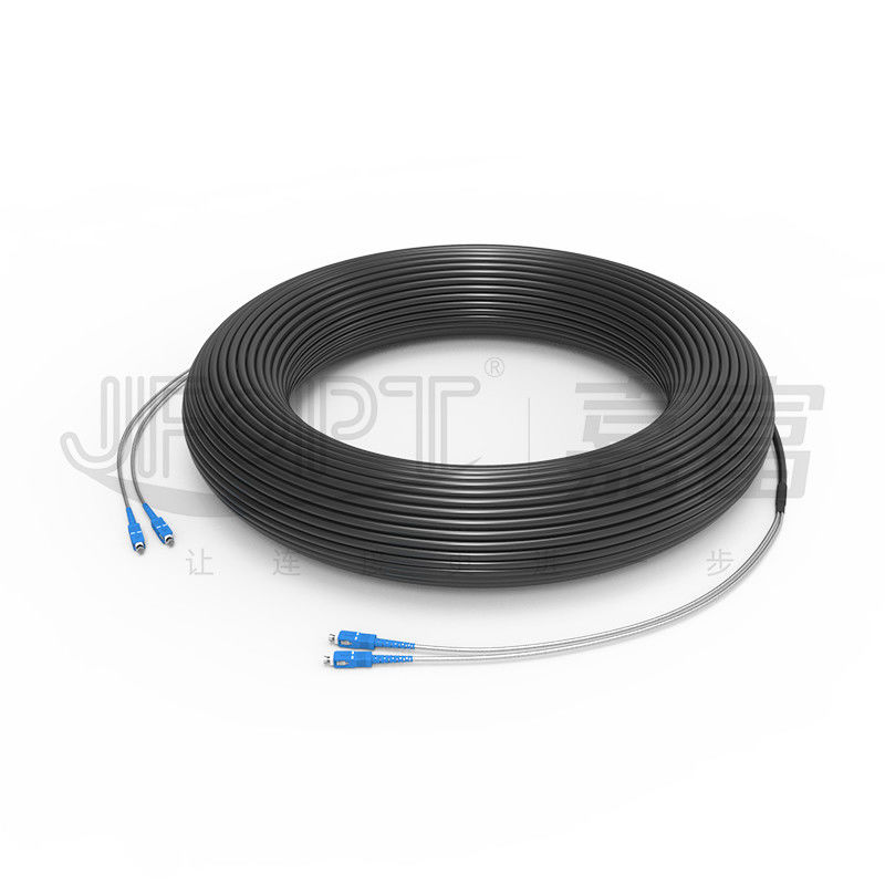 Tek Zırhlı Taktik Fiber Optik Kablo 2-4 Fiber Taktik Ofc Kablosu Özelleştirilebilir