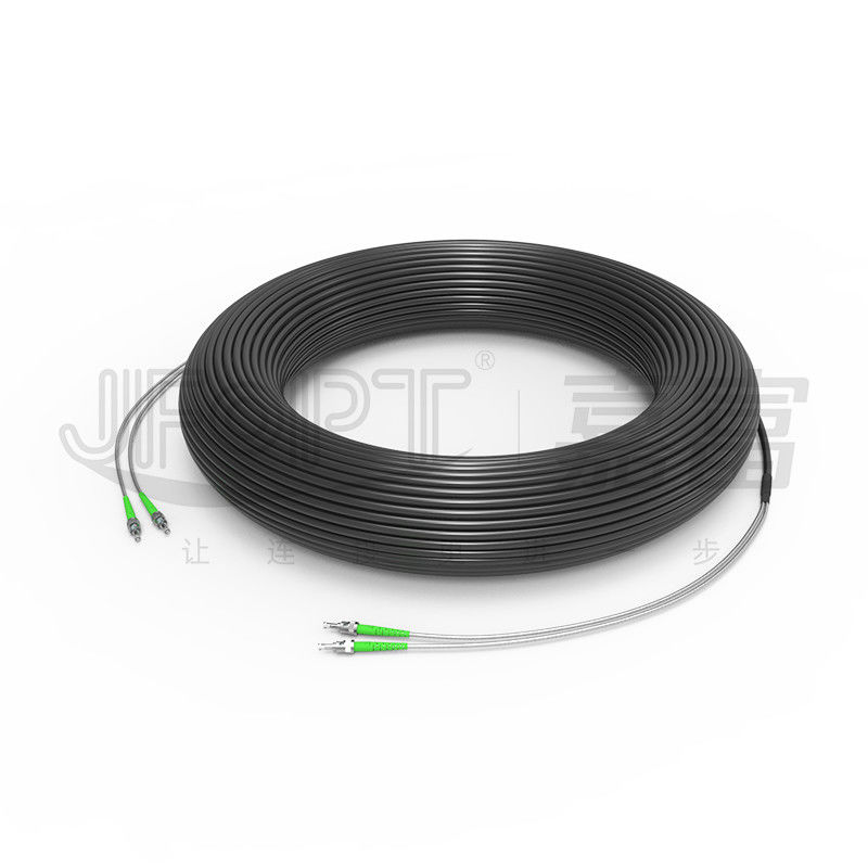 Tek Zırhlı Taktik Fiber Optik Kablo 2-4 Fiber Taktik Ofc Kablosu Özelleştirilebilir