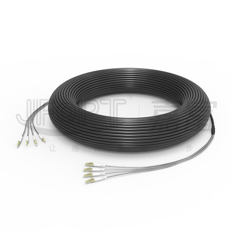 Tek Zırhlı Taktik Fiber Optik Kablo 2-4 Fiber Taktik Ofc Kablosu Özelleştirilebilir