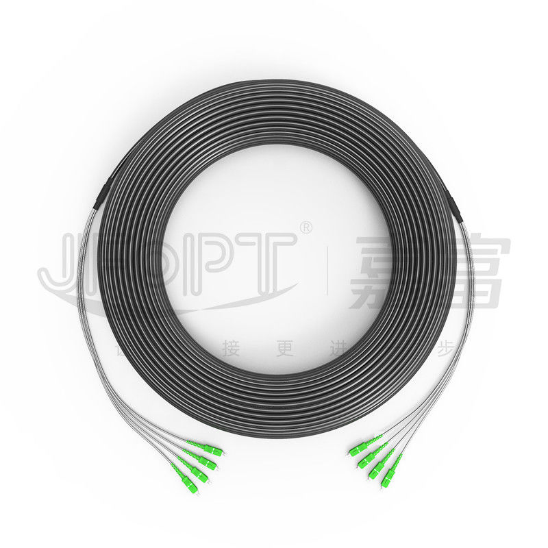Tek Zırhlı Taktik Fiber Optik Kablo 2-4 Fiber Taktik Ofc Kablosu Özelleştirilebilir