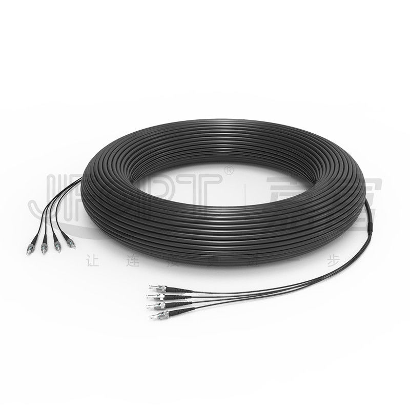 Önceden Sonlandırılmış BBU RRU için Çok Fiber Taktik Fiber Optik Kablo Zırhlı FTTA Kablosu