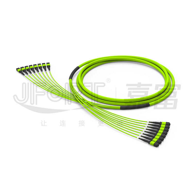 96 Çekirdek 12 Fiber MPO Fiber Jumper 8 Adet OM5 50/125 Çok Modlu Yüksek Bant Genişliği