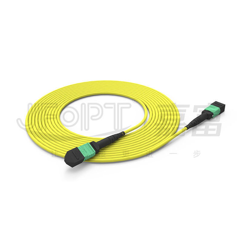 MTP 24 Çekirdekli Tek Modlu OS2 Polaritesi A OFNP UL Dereceli Fiber Optik Yama Kablosu