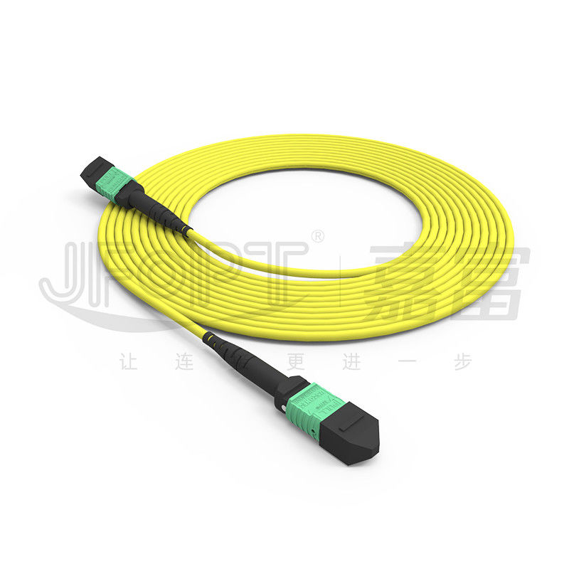 MTP 24 Çekirdekli Tek Modlu OS2 Polaritesi A OFNP UL Dereceli Fiber Optik Yama Kablosu