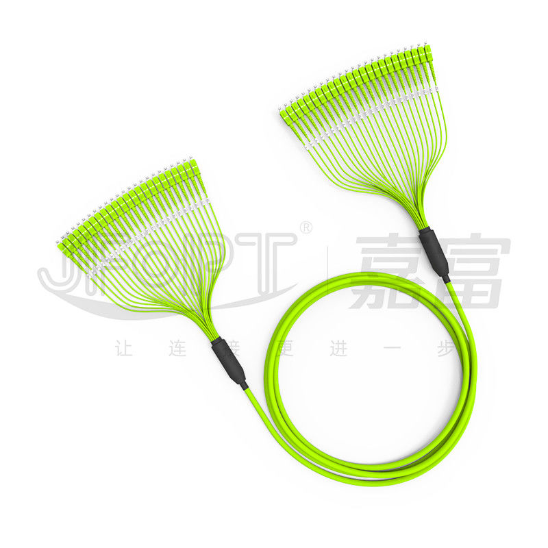 Önceden Sonlandırılmış Paket Fiber Optik Kablo 24 Çekirdekli Çok Modlu OM5 PVC Kılıf SC / APC ile 0.5m Dallanma