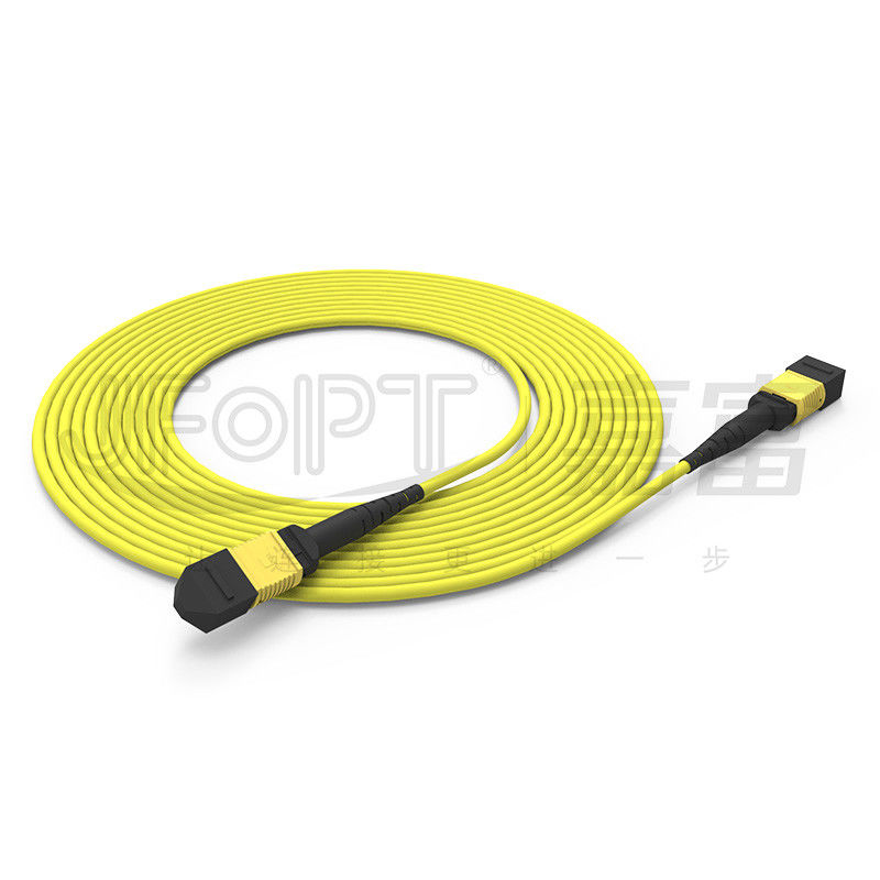 12 çekirdekli MPO Kök Kablo Patch Kablosu Tek Modlu G657A1/G657A2 3.0 LSZH A/B Polarite Dönüşümü