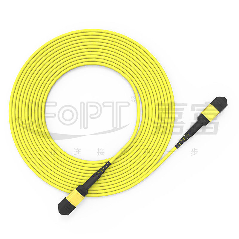 12 çekirdekli MPO Kök Kablo Patch Kablosu Tek Modlu G657A1/G657A2 3.0 LSZH A/B Polarite Dönüşümü