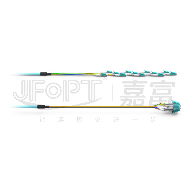 LC/UPC-LC/UPC Patch Cord 12-96 çekirdekler G652D/G657A1/G657A2 Göz çekme kiti ile sıkı tamponlu