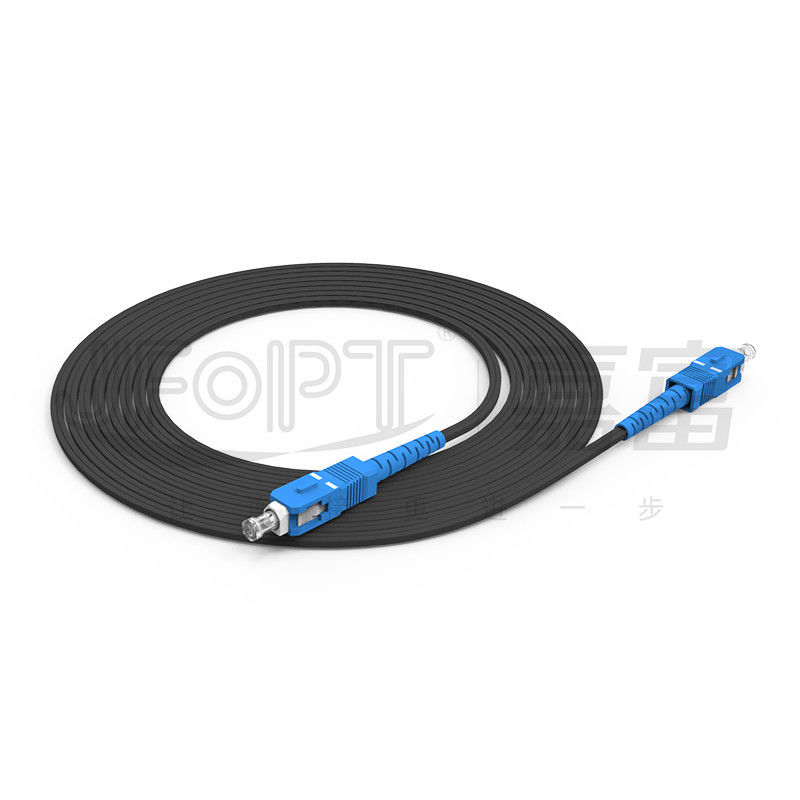 FRP Güçlendirilmiş Kendini Destekleyen Sıkı tamponlu Fiber Optic Kablo SC-SC Tek çekirdekli G657A1/A2