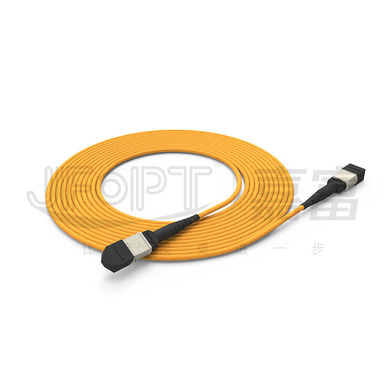 850nm Multimode Düşük Kayıplı Ferrule MPO Trunk Kablo Çok çekirdekli Fiber Optic Patch Cord