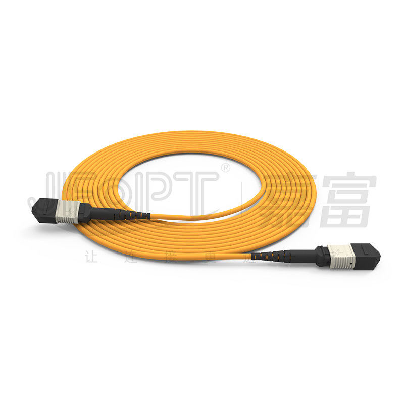850nm Multimode Düşük Kayıplı Ferrule MPO Trunk Kablo Çok çekirdekli Fiber Optic Patch Cord