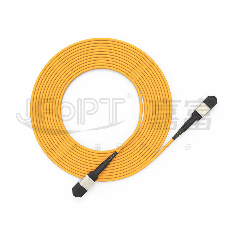 850nm Multimode Düşük Kayıplı Ferrule MPO Trunk Kablo Çok çekirdekli Fiber Optic Patch Cord