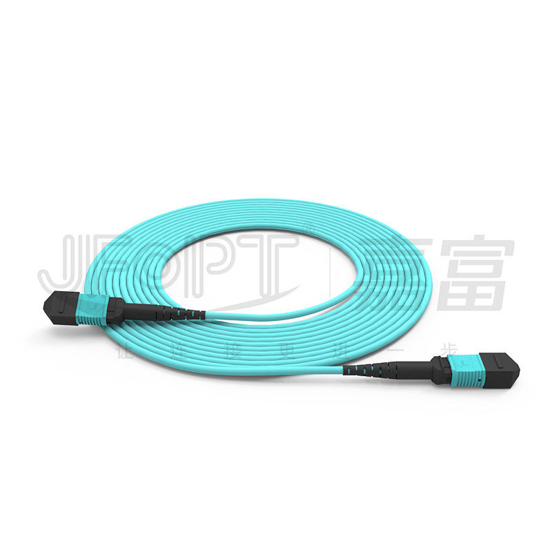 MPO-MPO Trunk Kablo Aqua Round Boot Fiber Optic Pigtail Patch Cord için Çeşitli Ağ Çözümleri