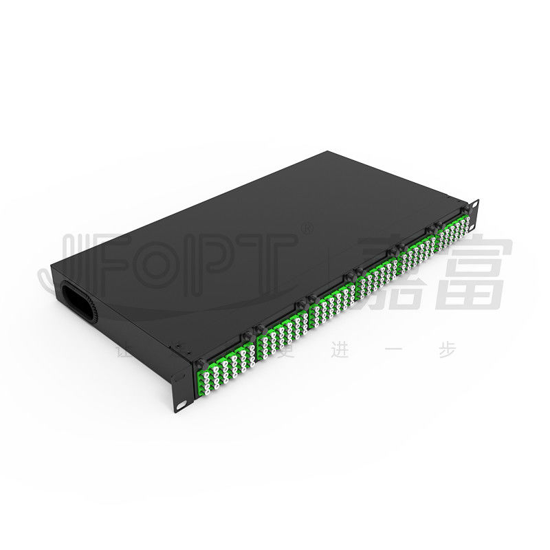 Yüksek yoğunluklu LC Dörtlü Adaptörü için Modüler Şasi MPO SM SL 144 çekirdekli MPO-LC Patch Panel Füzyonsuz Modül Kutusu