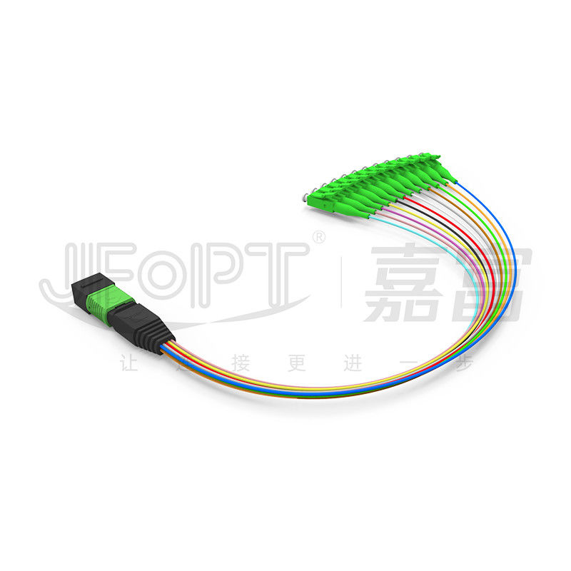 MPO-LC 0.9mm 12Cores Breakout Kablo Özel Uzunluk SM G657a1 Fiber Multi fiber Module Box Adaptörü Patch Cord