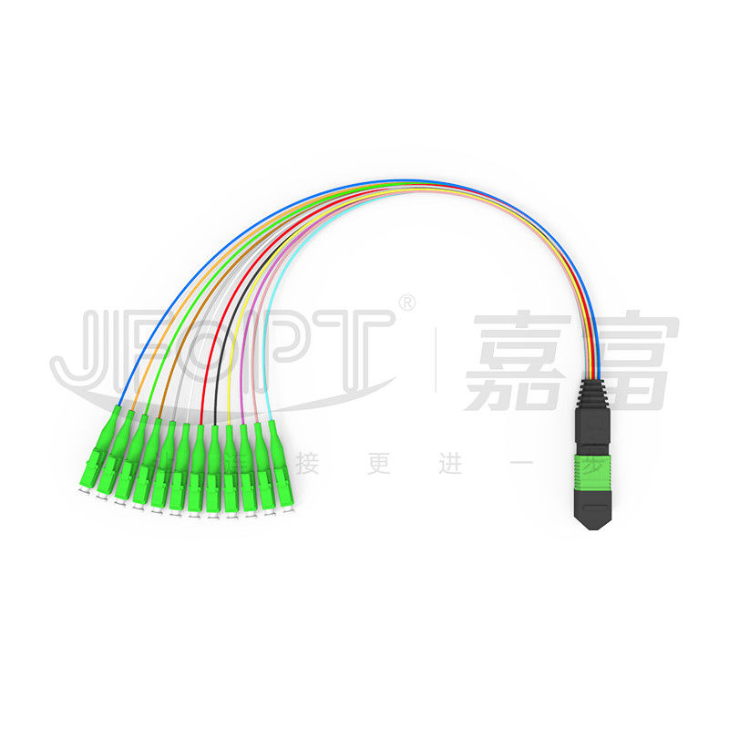 MPO-LC 0.9mm 12Cores Breakout Kablo Özel Uzunluk SM G657a1 Fiber Multi fiber Module Box Adaptörü Patch Cord